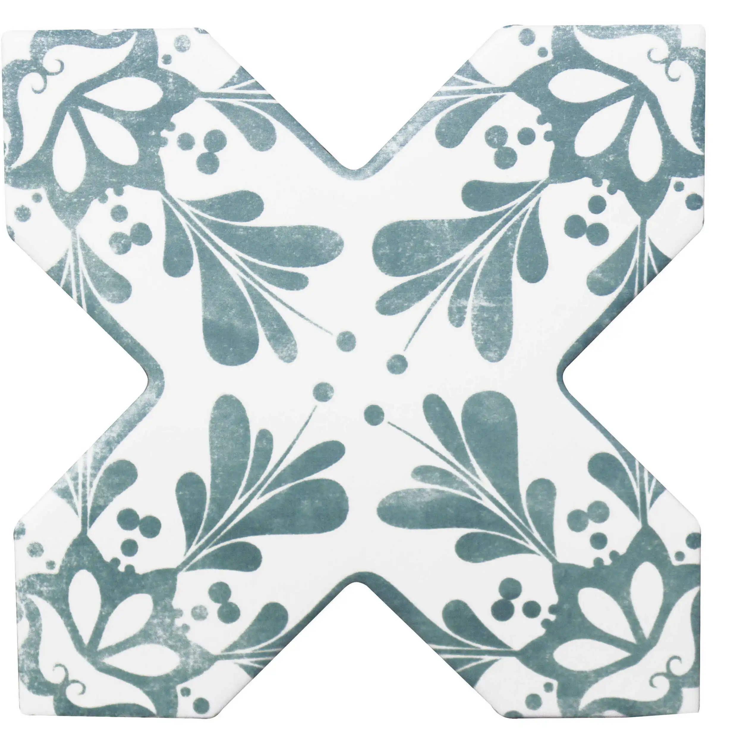 BECOLORS CROSS 13,6X13,6 DEC. STENCIL LAGOON
