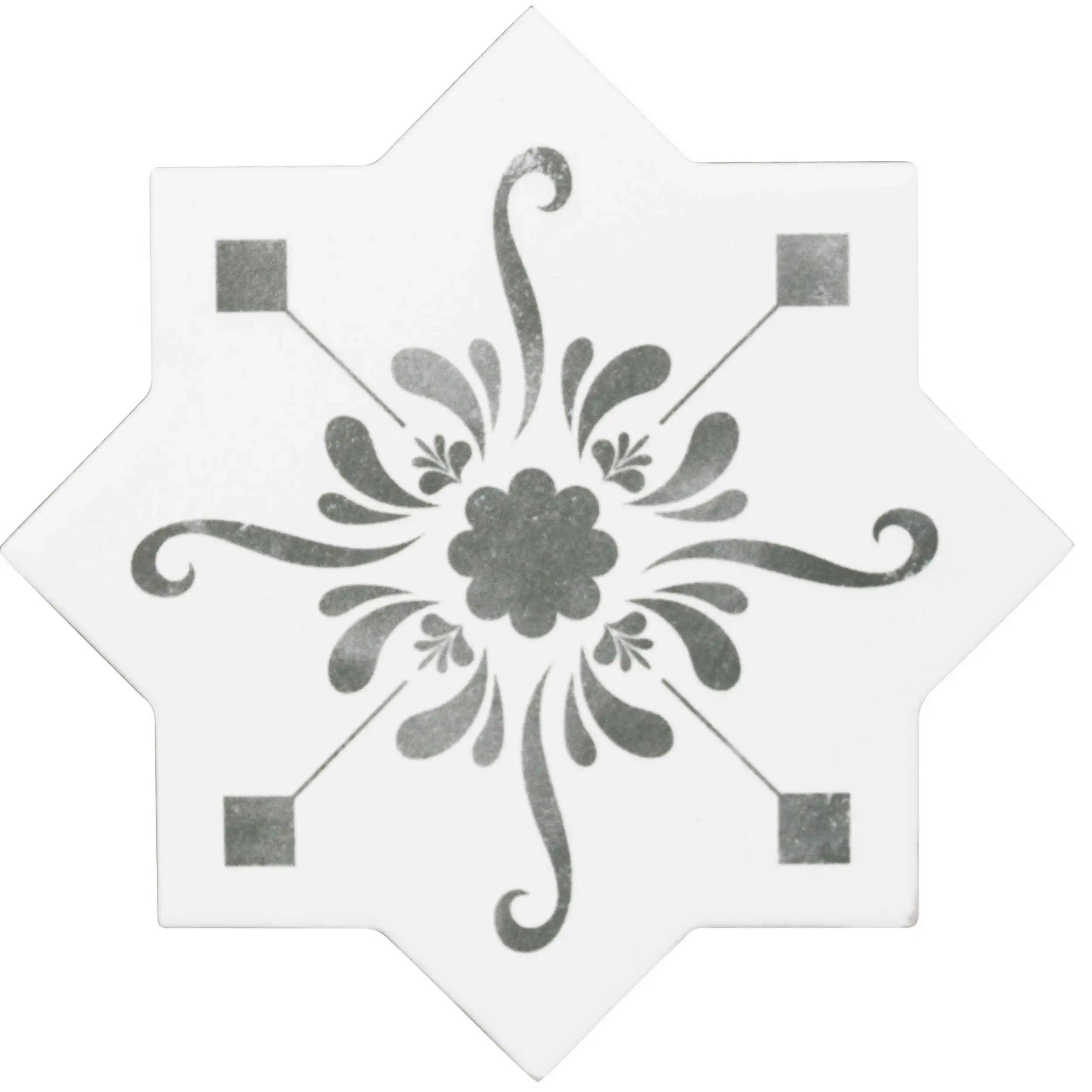 BECOLORS STAR 13,6X13,6 DEC. STENCIL GREY